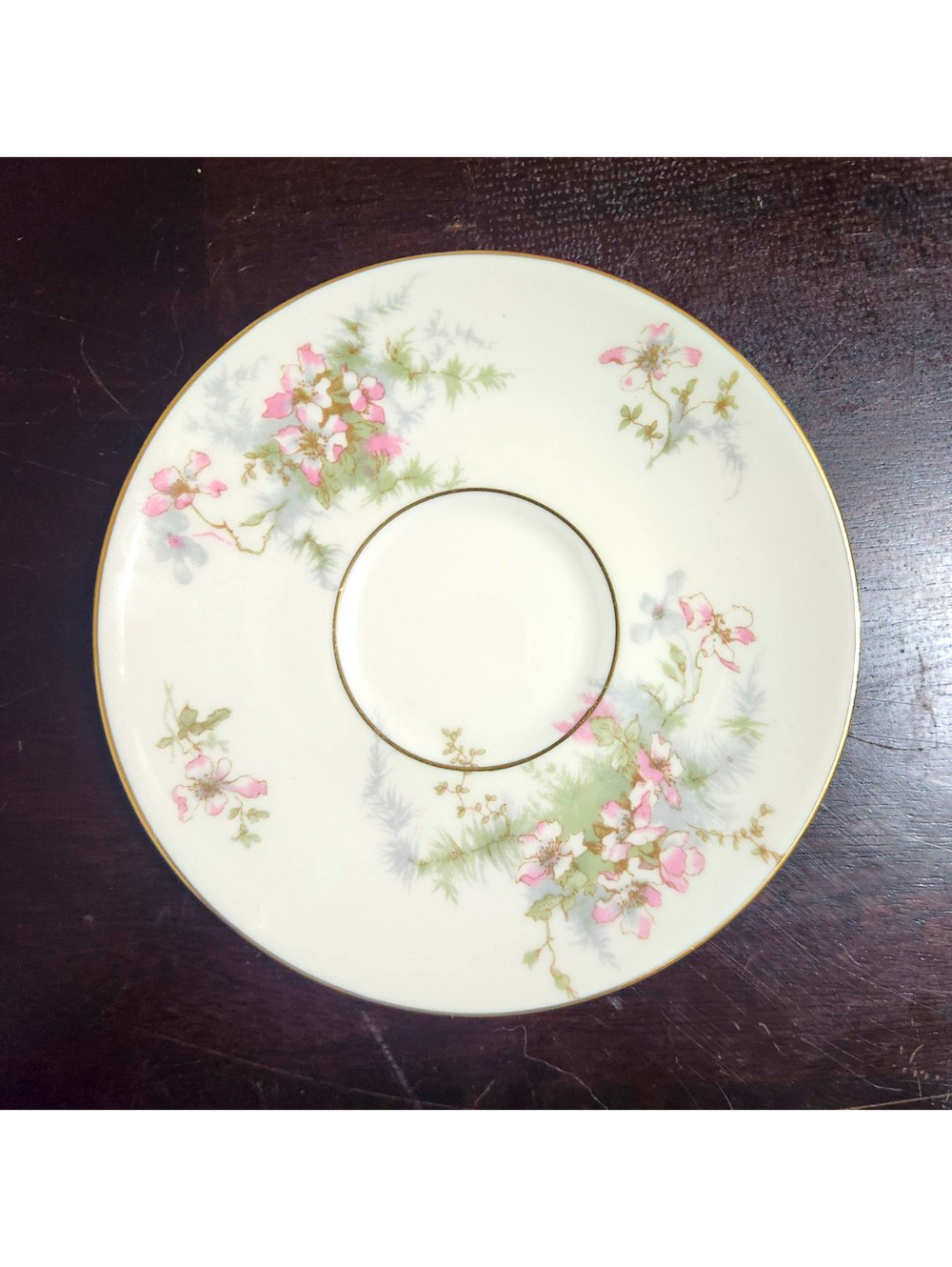 Theodore Haviland New York Apple Blossom Porcelain Floral Saucer Round